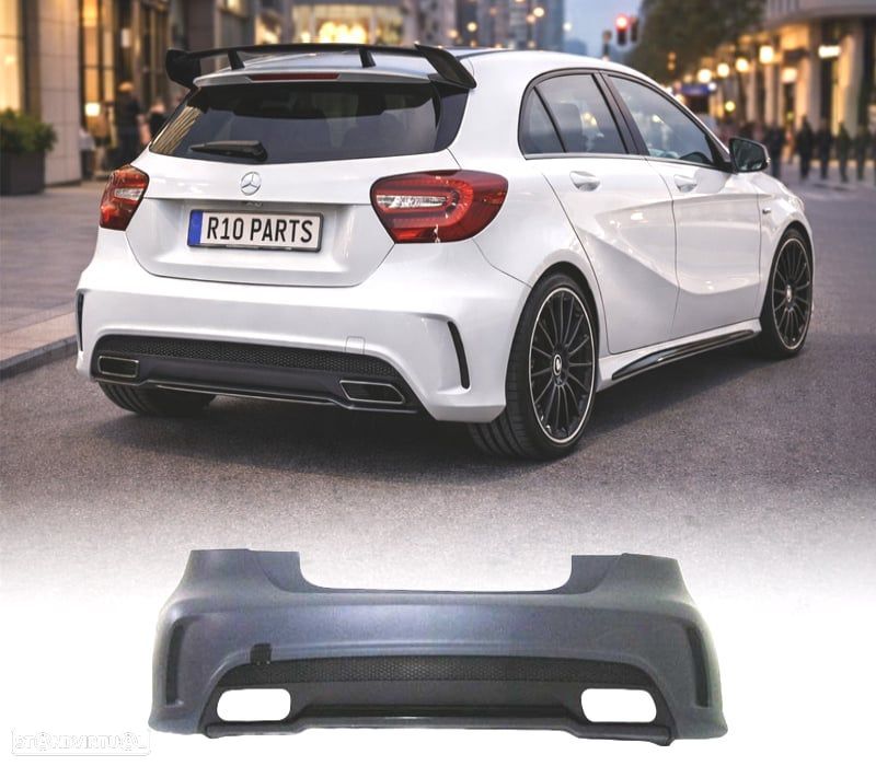 PARA-CHOQUE TRASEIRO MERCEDES CLASE A W176 12-15 LOOK AMG A45 - 1
