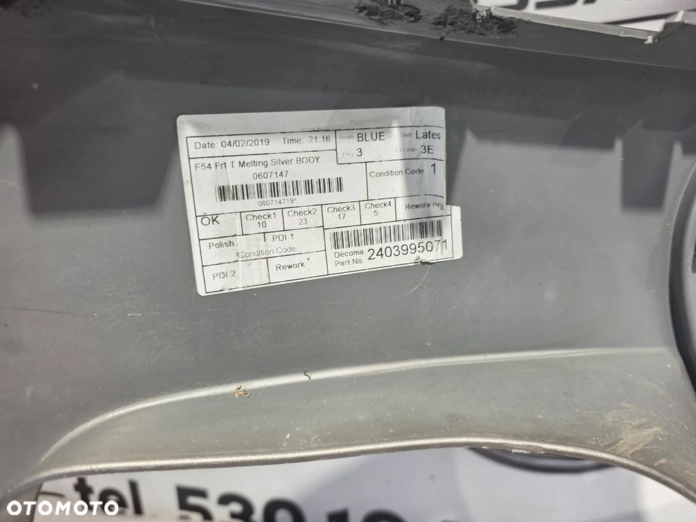 MINI ONE CLUBMAN F54 15- ZDERZAK PRZEDNI PRZÓD NR 7370791 + 7370792 NR AUKCJI NZ2278 - 31