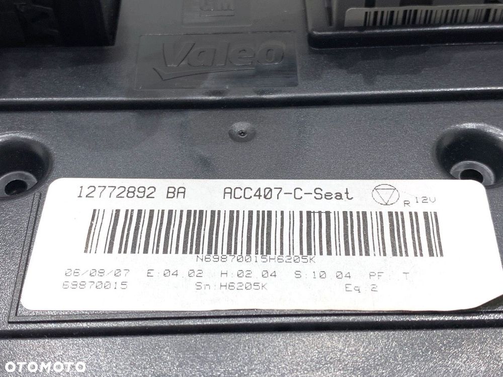 PANEL STEROWANIA NAWIEWU  SAAB 9-3 (YS3F, E79, D79, D75) 2002 - 2015 1.9 TiD 110 kW [150 KM] olej - 4