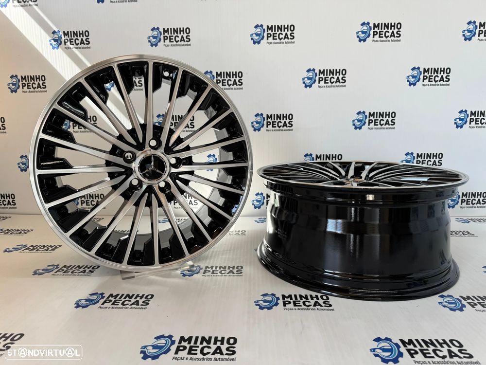 Jantes Look Mercedes New Turbine em 18 (5x112) Preto e Polido - 4