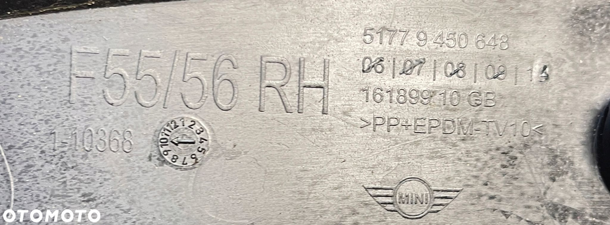 LISTWA BŁOTNIKA PRZÓD PRAWA MINI F55 F56 LIFT PDC - 4