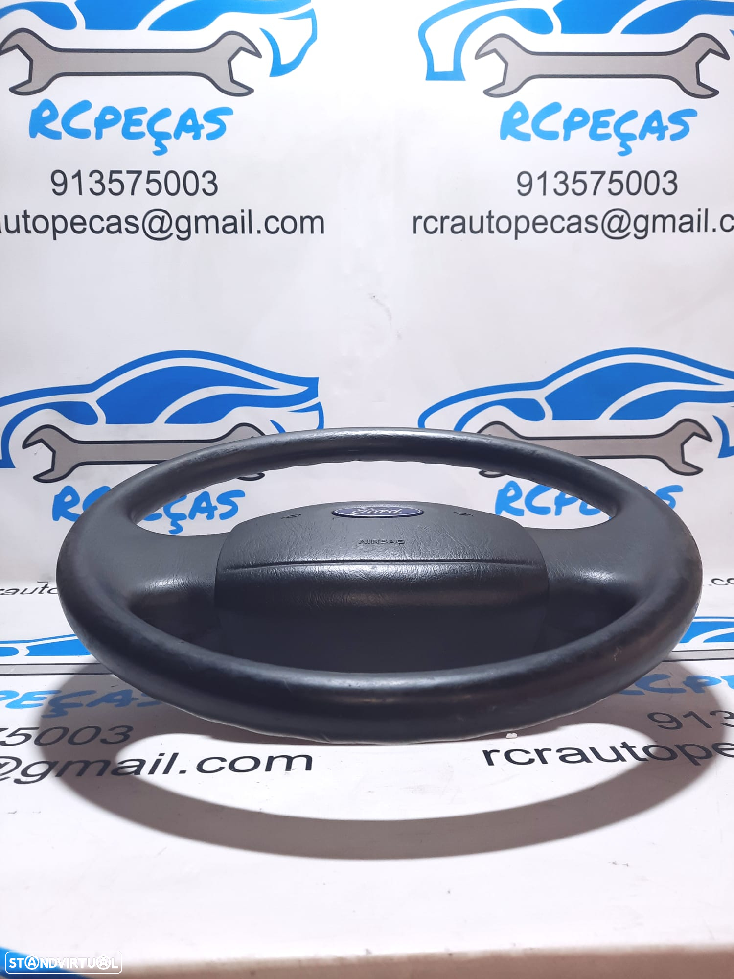 VOLANTE GUIADOR COMPLETO FORD YC1A3600ADW FORD TRANSIT VI 6 MK6 FA PELE AIRBAG - 3