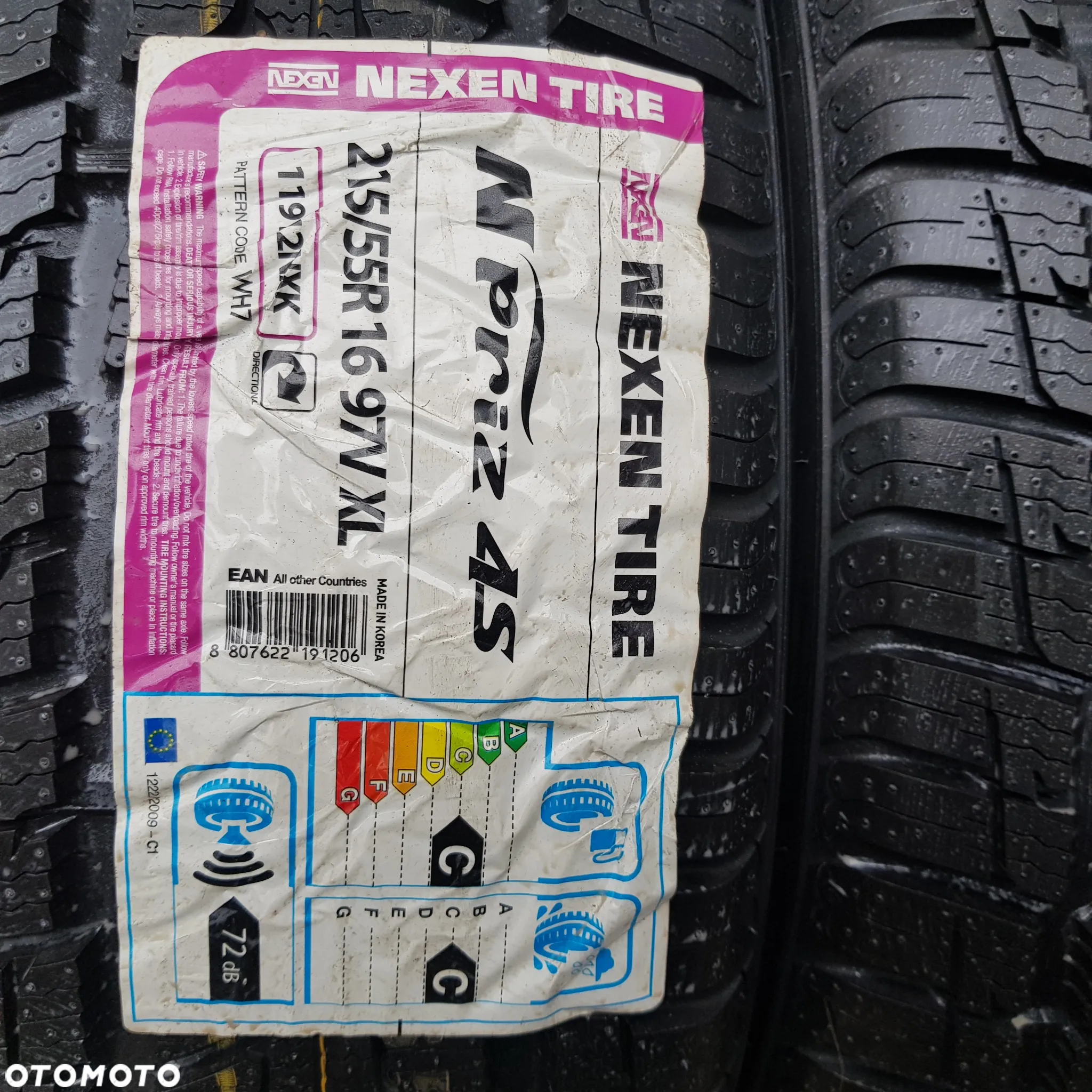 4x 215/55R16 Nexen N Priz 4S  Komplet opon całorocznych Poznań - 2