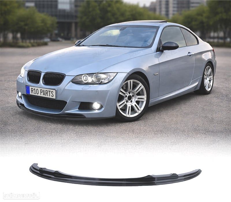 SPOILER LIP BMW E92 E93 06-10 LOOK M PRETO BRILHANTE - 1