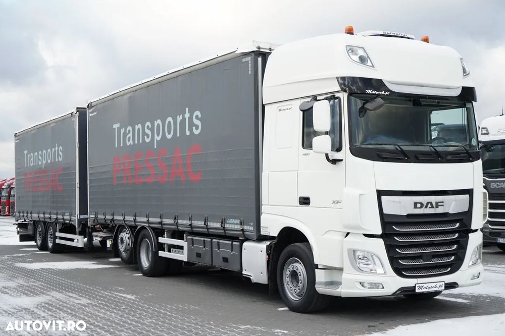 DAF XF 480 / COMBINAȚIE TANDEM / 120 M3 / DRIVE-THROUGH / PUNTE RIDICATĂ / PUNTE DE DIRECȚIE / PLATĂ PENTRU ȘI ȘI PLĂȚI / DHOLLANDIA LIFT / I-PARK COOL / + LECITRAILER / PUNȚI SAF - 6