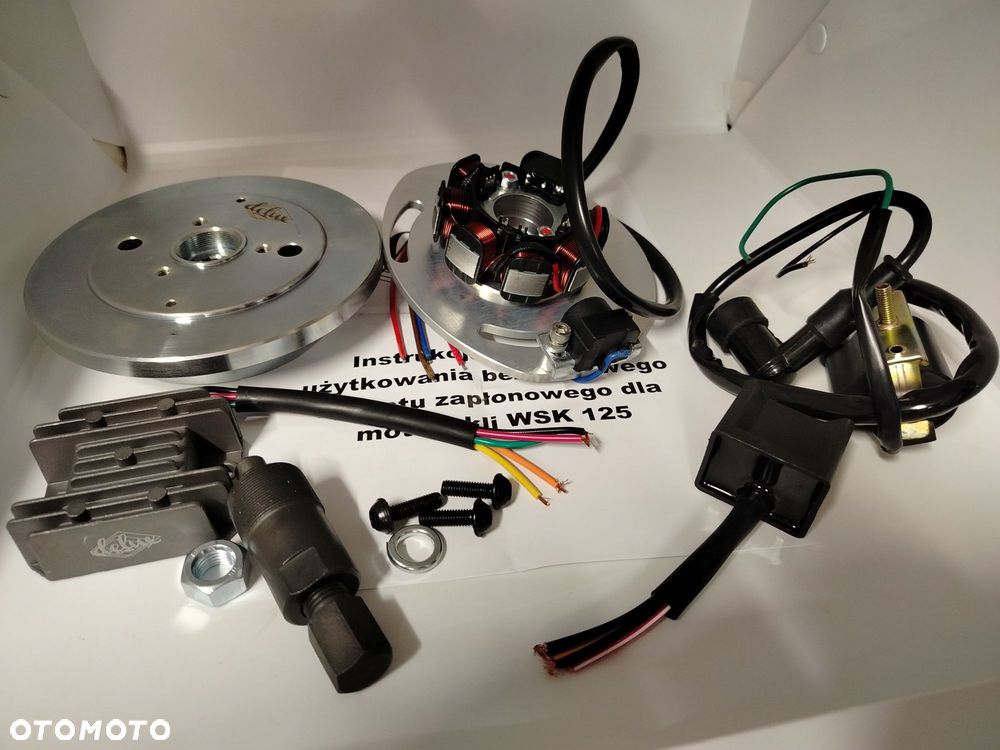 Zapłon CDI WSK125, ciężkie koło, zapłon bezstykowy 12V WSK 125, nowy, - 1