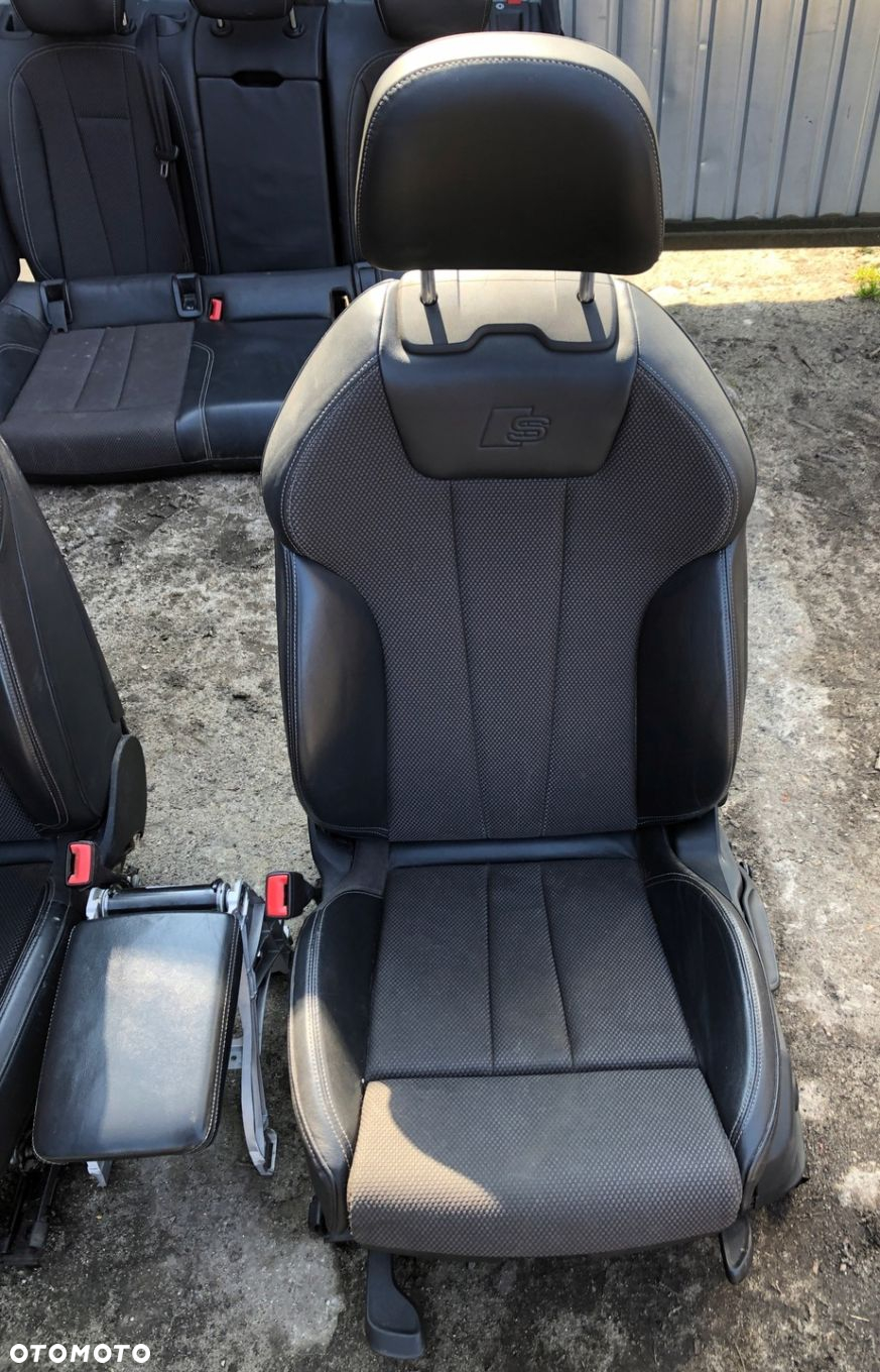 A4 B9 15-19 SEDAN S-LINE FOTELE SKÓRA MATERIAŁ BOCZKI PODŁOKIETNIK KPL - 9