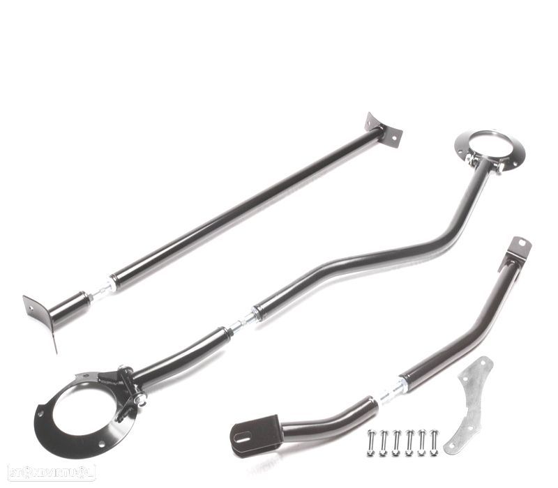 KIT BARRAS ANTI-APROXIMAÇÃO AJUSTÁVEIS VOLKSWAGEN VW POLO 86C 2F 81-94 PRETO - 1