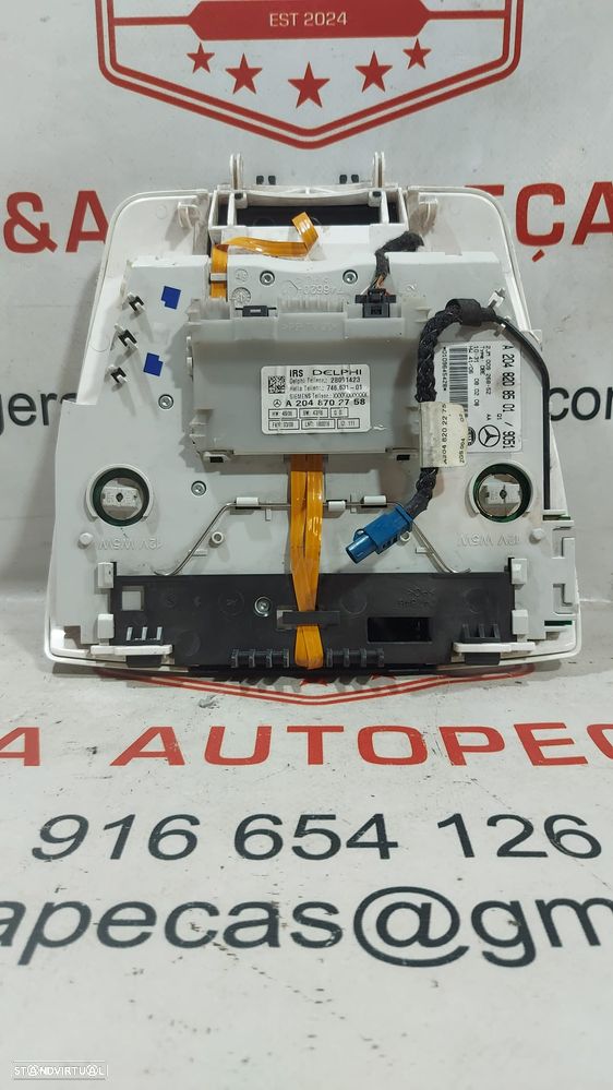 Plafonier Luz Luzes Interior Teto Tejadilho Frente Frontal Central Mercedes Benz W204 Original - 2