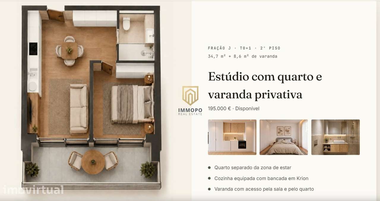Apartamento T0+1 Venda em Perafita, Lavra e Santa Cruz do Bispo,Matosi - Grande imagem: 2/2
