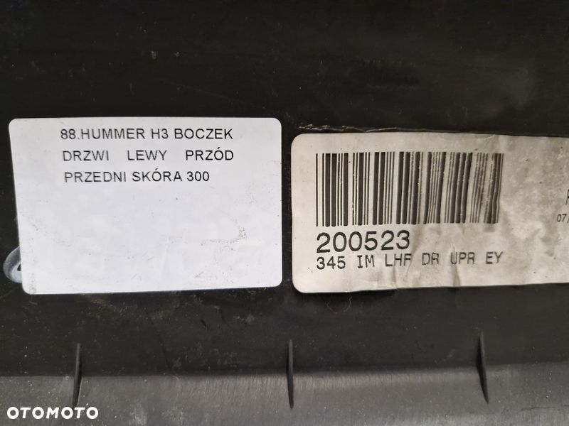 HUMMER 3 III H3 BOCZEK DRZWI LEWY PRZÓD TAPICERKA LEWA PRZEDNIA SKÓRA - 10
