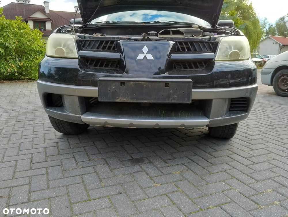 KOMPLETNY PRZÓD Mitsubishi Outlander Lift FL CU0W (I) (01-08.) kolor X42A. MASKA LAMPA ZDERZAK GRILL ATRAPA BŁOTNIK KOMPLETNY PRZÓD PRAWE LEWE PAS PRZEDNI WZMOCNIENIE CZOŁOWE CHŁODNICA DO ZAŁOŻENIA bez malowania! - 2