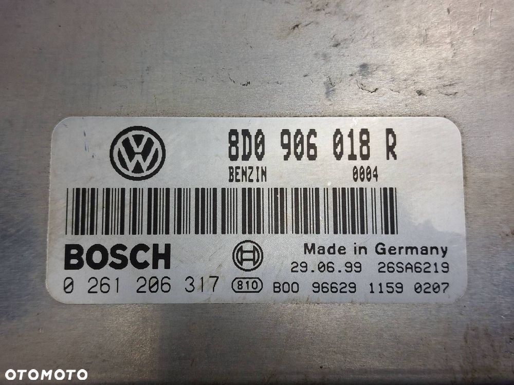 ZESTAW STARTOWY STEROWNIK PASSAT B5 1.8 20V 8D0906018R 4B0905851A 3B0920822 - 2