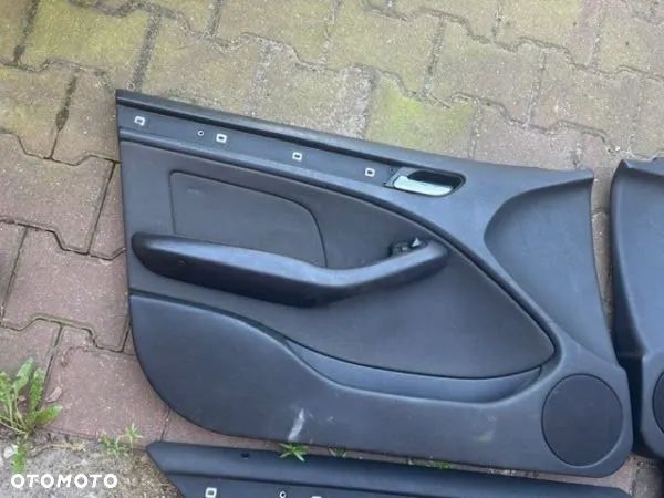 BMW 3 E46 sedan BOCZKI BOCZEK welur czarny kolor airbag lewy prawy przód przedni tył tylny wersja EUROpa - 3