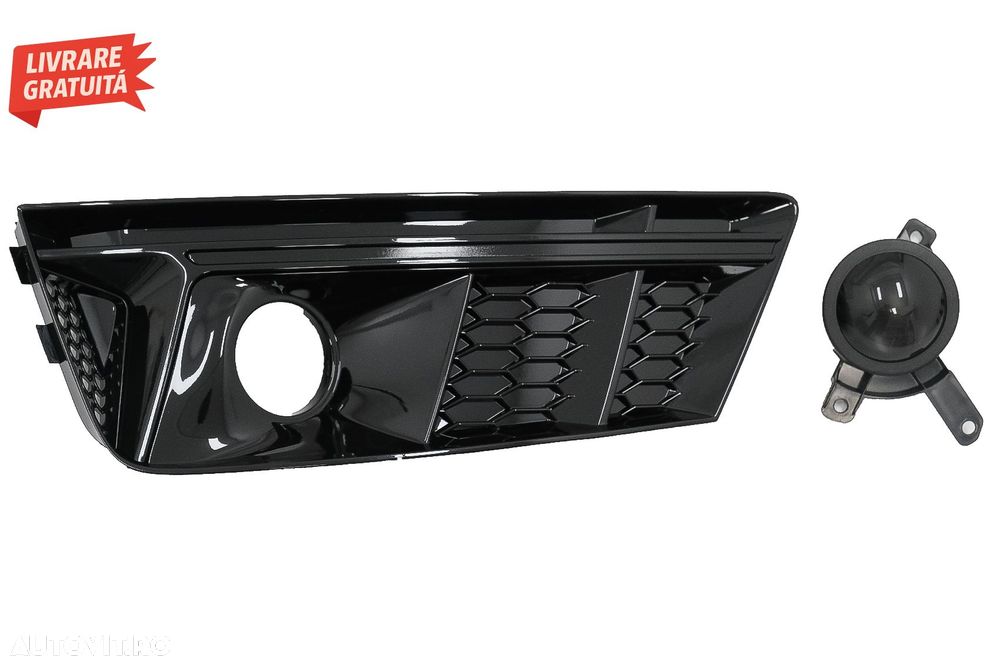 Grile Laterale Audi A4 B9 Sedan Avant (2016-2018) RS4 Design Negru- livrare gratuita - 3