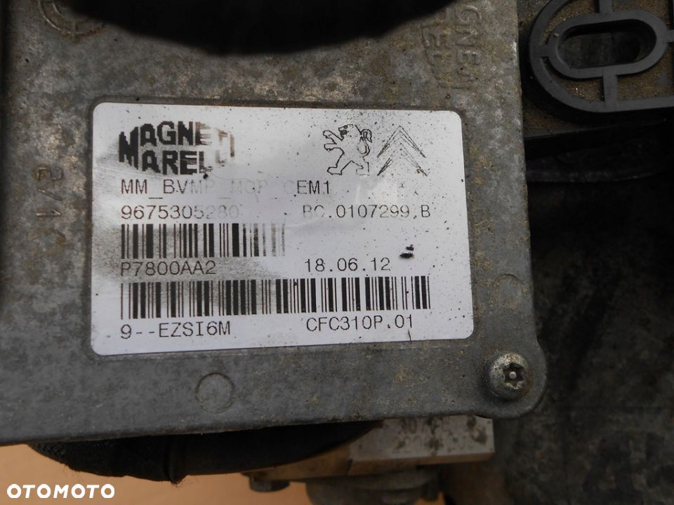 CITROEN PEUGEOT 1,6 VTI SKRZYNIA BIEGÓW PÓŁAUTOMA  9675305280 20DS98 39249 km - 2