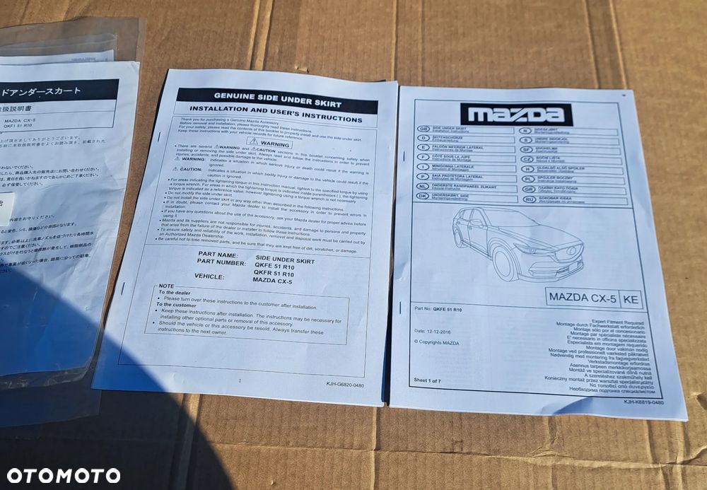 Listwa listwy na drzwi przód tył  Mazda CX-5 II KE KF QKFE-51-R10A QKFE51R10A - 14