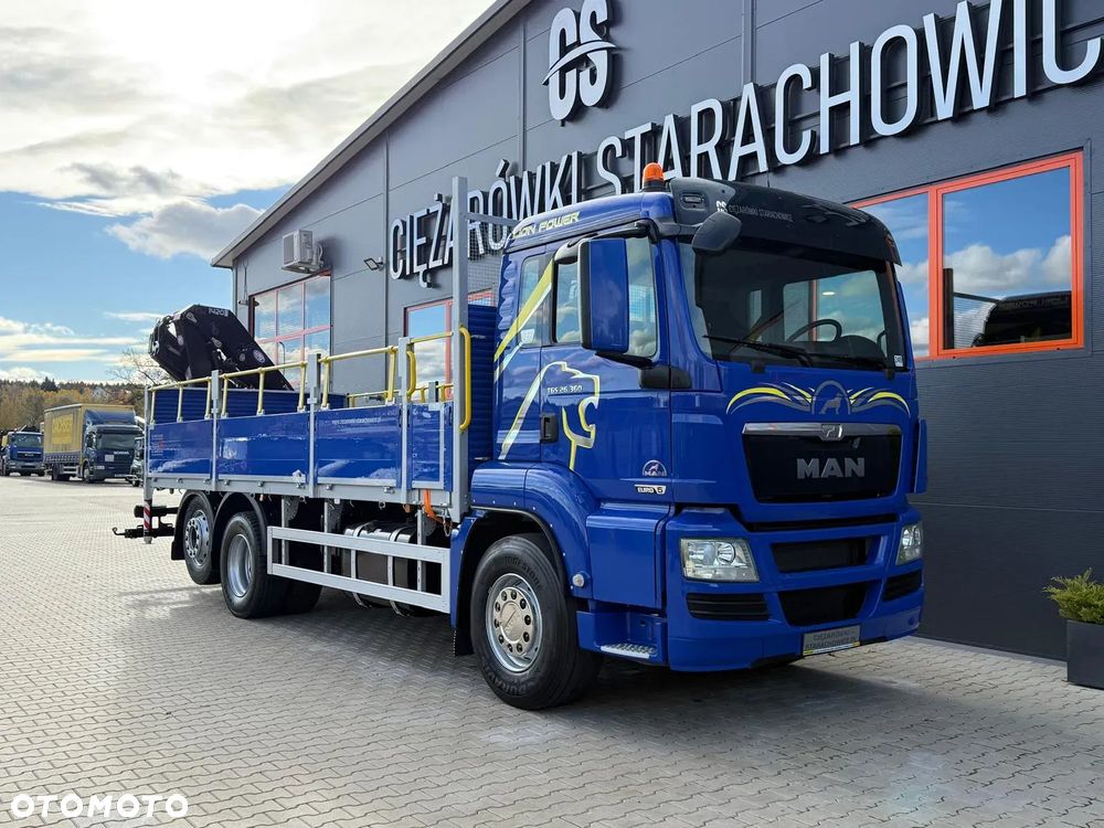 MAN TGM TGL TGS 26.360 skrzynia z żurawiem // HMF 1420 K2 dzwig kran crane - 7