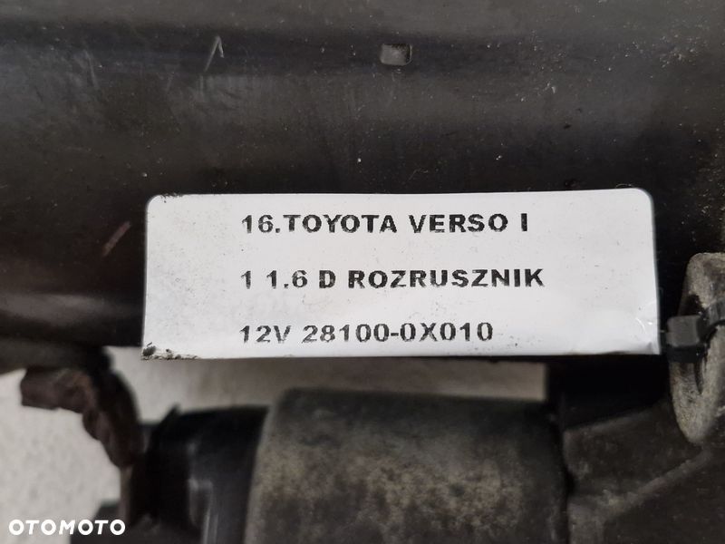TOYOTA VERSO AVENSIS T27 LIFT T29 1.6 D ROZRUSZNIK 12V 28100-0X010 0001138064 - 8