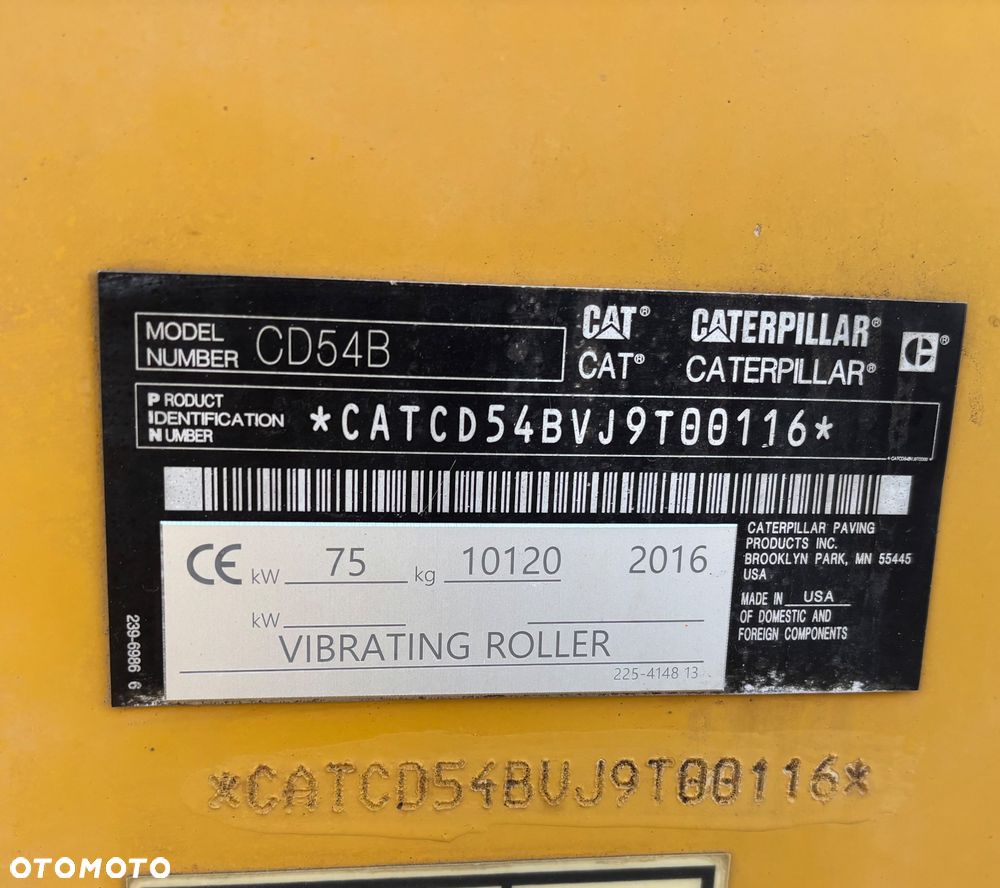 Caterpillar CAT CD 54 CD10 2016 / 2017 r WAGA 10TON , STAL STAL,obcinarka, bęben dzielony - 8