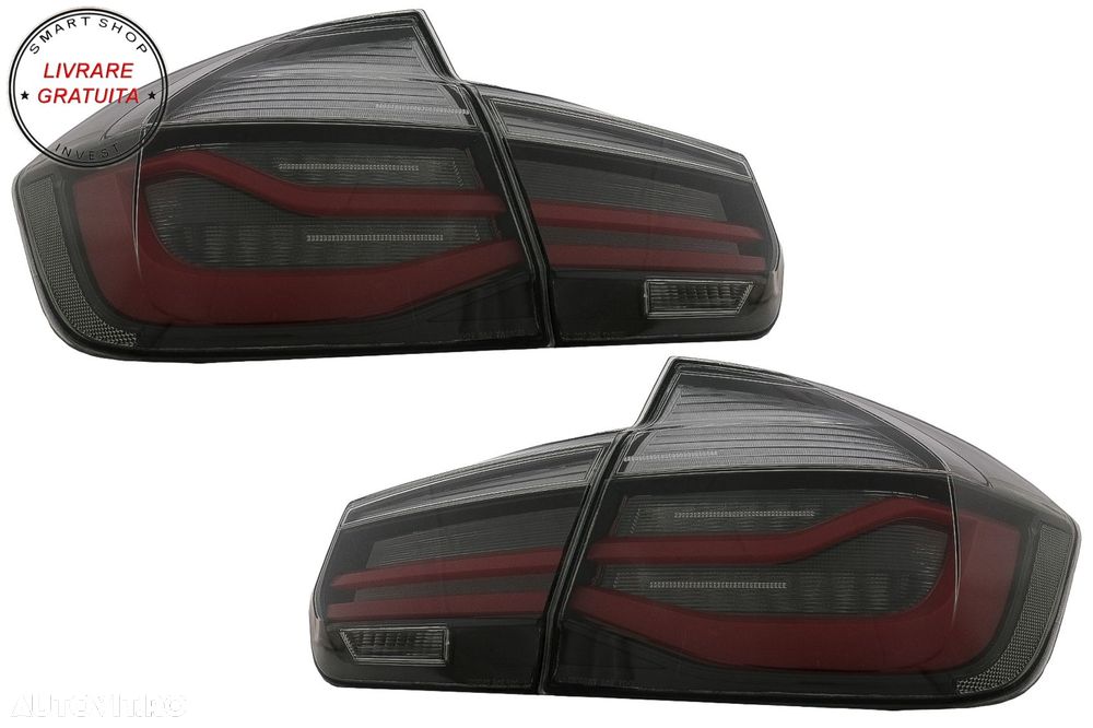 Stopuri LED M Look Black Line BMW Seria 3 F30 (2011-2019) LCI Design cu Semnal Din- livrare gratuita - 16