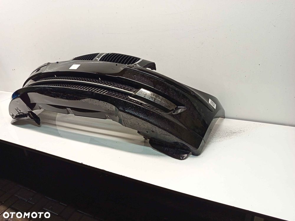 ^ ZDERZAK PRZÓD PRZEDNI BMW E87 SERIA 1 LIFT FL SCHWARZ 2 II CZARNY HALOGENY - 2