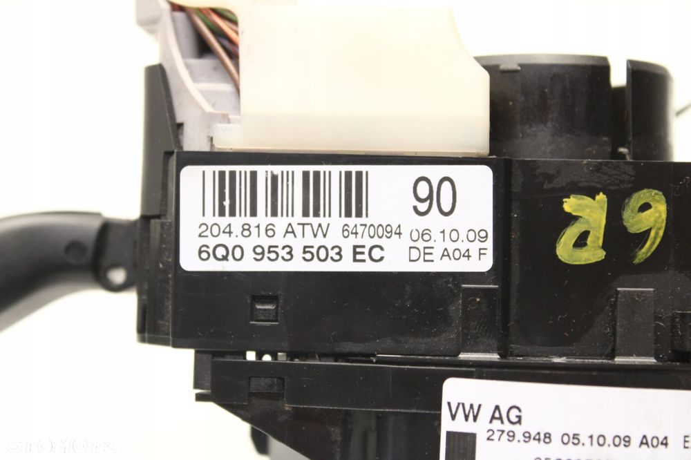 vw polo 6r 09r- przełącznik zespolony manetka taśma 6q0953503ec 279.948 - 3