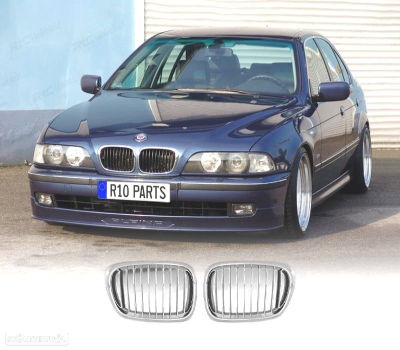 GRELHAS FRONTAIS BMW E39 95-03 CROMADAS - 1