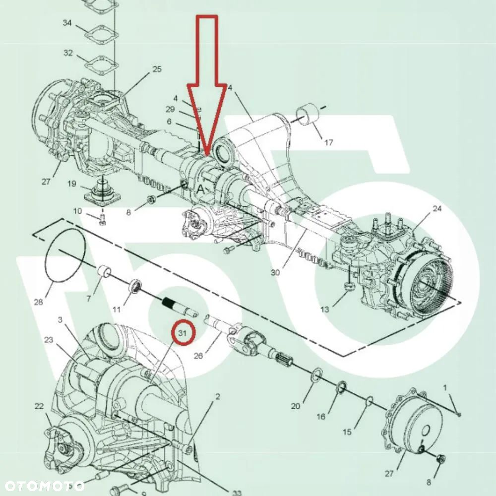 Siłownik skrętu 2264344 Cat 231-0709 CAT TH 560 - 6