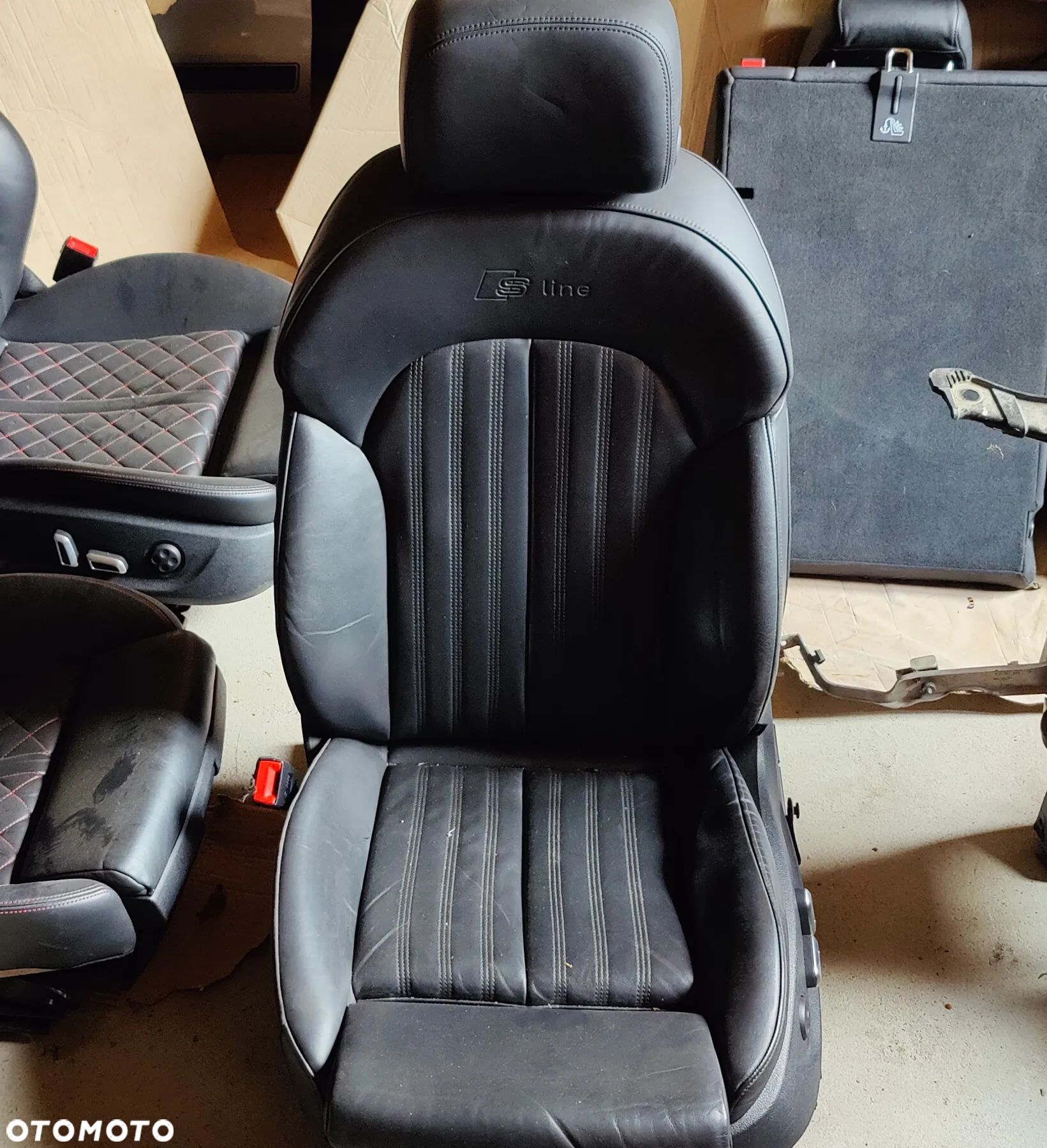 FOTEL KIEROWCY LEWY PRZÓD AUDI A6 A7 C7 S-LINE SLINE ELEKTRYCZNY SKÓRA SKÓRZANY - 1