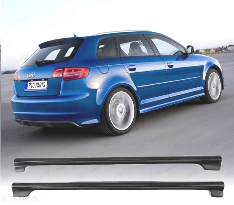 EMBALADEIRAS LATERAIS AUDI A3 8PA SPORTBACK 03-11 LOOK S3 - 1