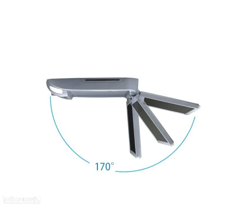 ECRÃ DE TETO CINZENTO 15,6" COM DVD COLUNAS LUZ E JOGOS 32BITS - 4