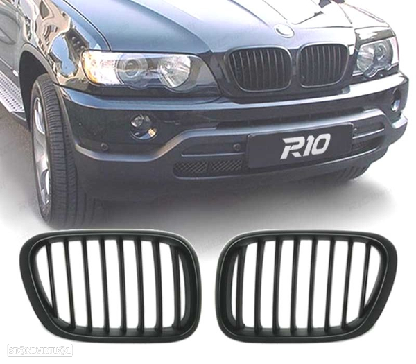 GRELHAS FRONTAIS PARA BMW X5 99-03 PRETO