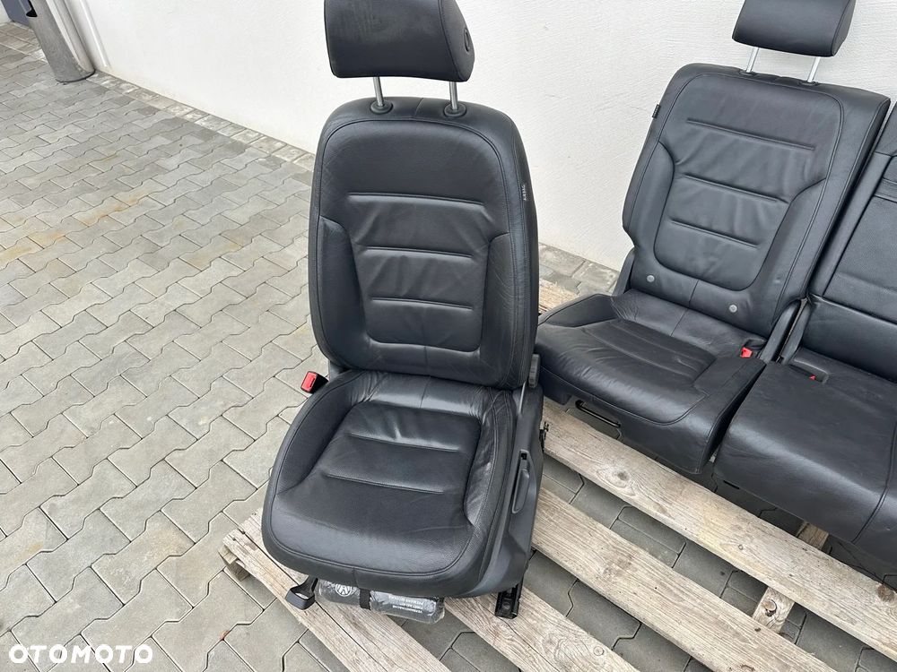 VW TOUAREG 7P 10-18R FOTEL FOTELE GRZANE KOMPLET KANAPA SKÓRA - 4