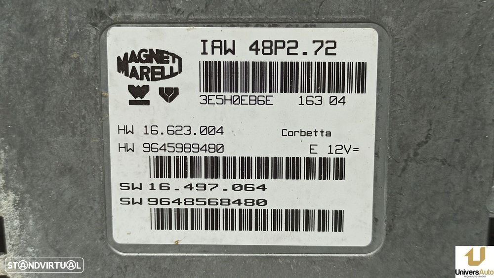 CENTRALINA DO MOTOR UCE CITROEN  C3 REF : 9648568480 - 3