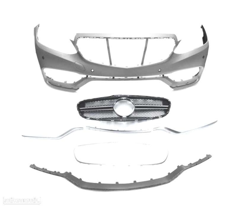 PARA-CHOQUES FRONTAL MERCEDES CLASE E W212 13-16 LOOK AMG E63 PDC - 3