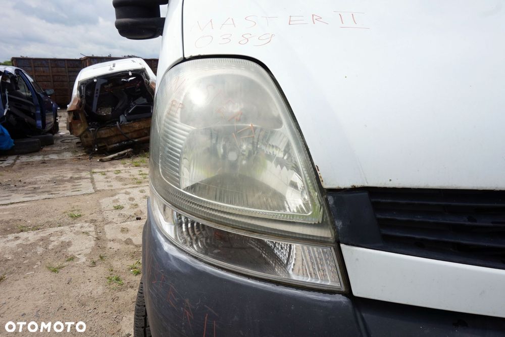 MASKA ZDERZAK BŁOTNIKI LAMPY MASTER II LIFT O389  RENAULT 2003-2010 BIAŁY PRZÓD KOMPLETNY - 20