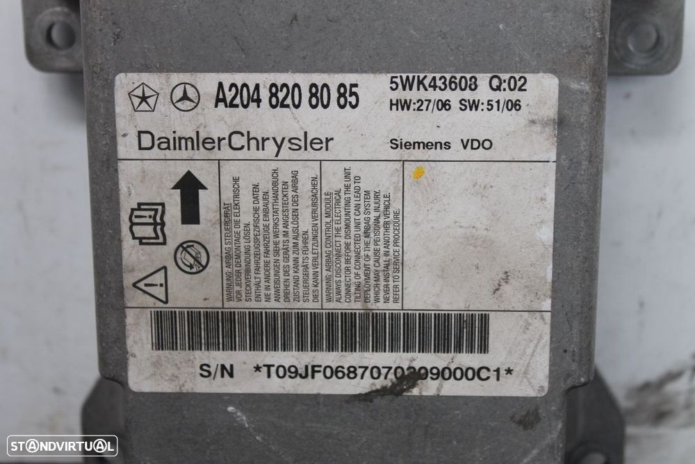 Centralina de Airbag Mercedes W204 - 2