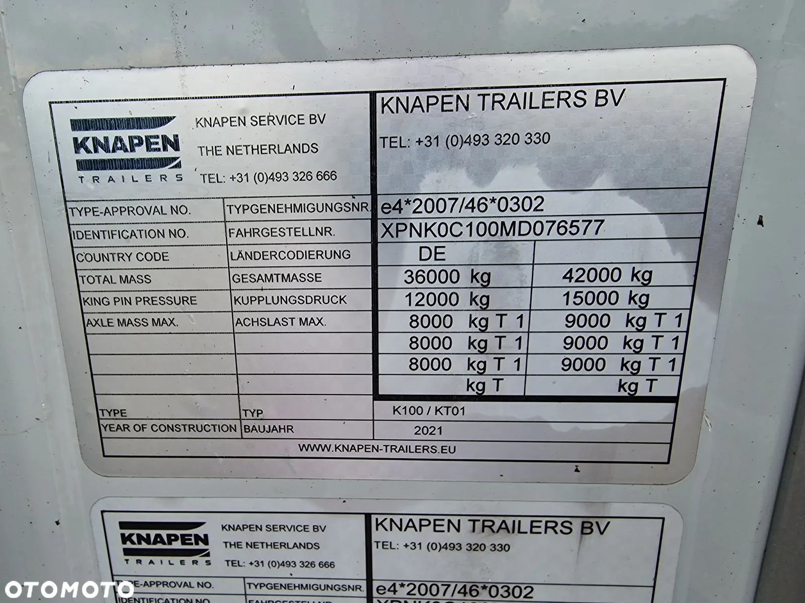 Knapen Ruchoma podłoga 92m3 2021 rok 7590 kg - 7