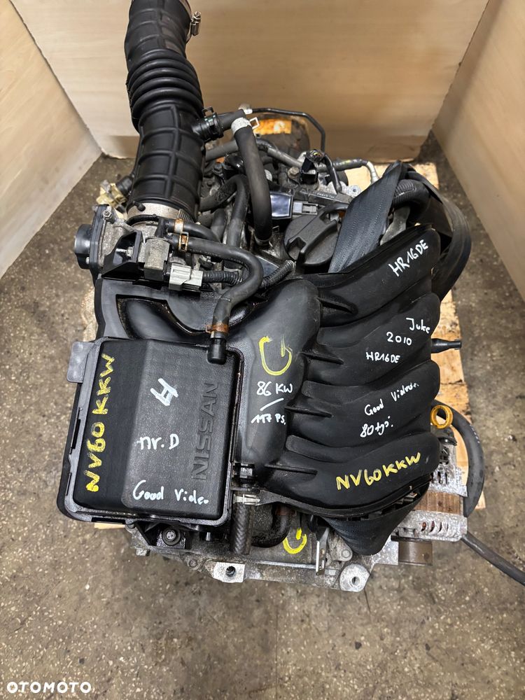 Silnik Nissan Juke HR16de film video nr. D186 SILNIK KOMPLETNY NISSAN QASHQAI J10 JUKE 1.6 16V HR16 HR16DE - 4