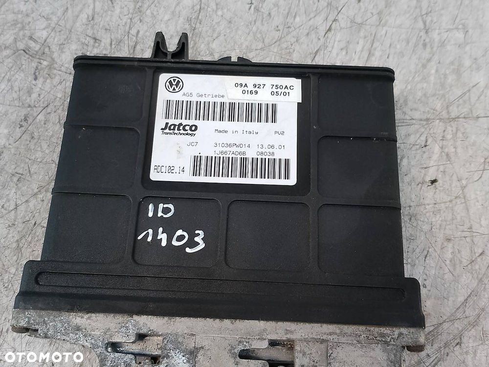 STEROWNIK SKRZYNI BIEGÓW AUDI A3 8L 09A927750AC 1.8 20V - 1