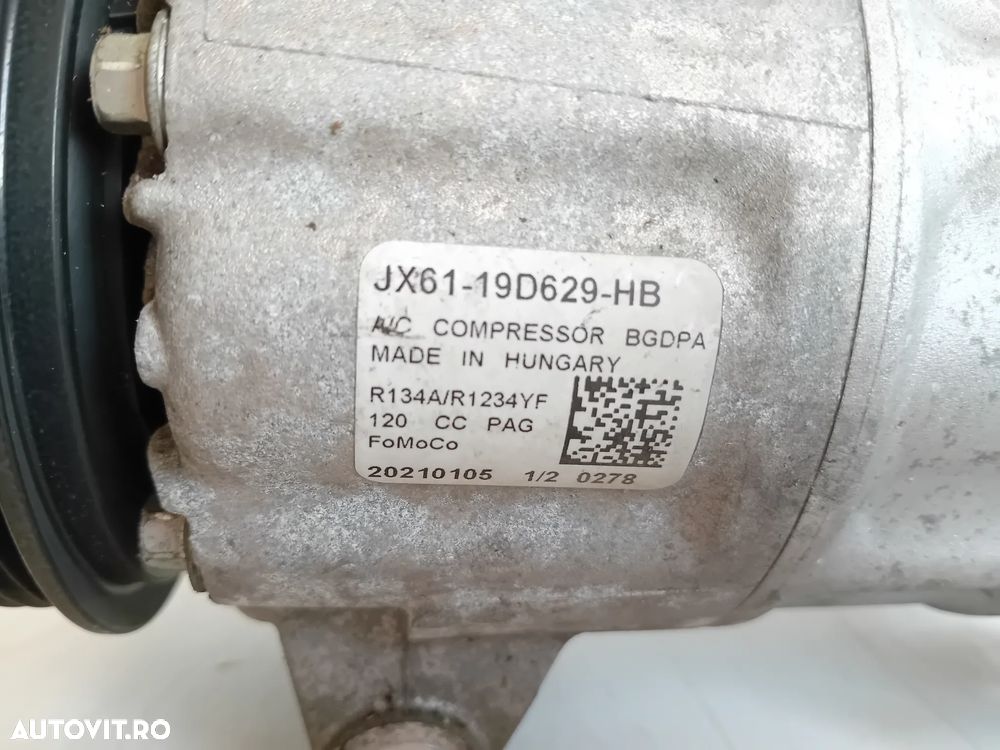 Compresor Clima AC Ford Focus 4 Puma Fiesta 1.0 Ecoboost Hybrid Cod JX61-19D629-HB An 2018+ Sub 10K - 8