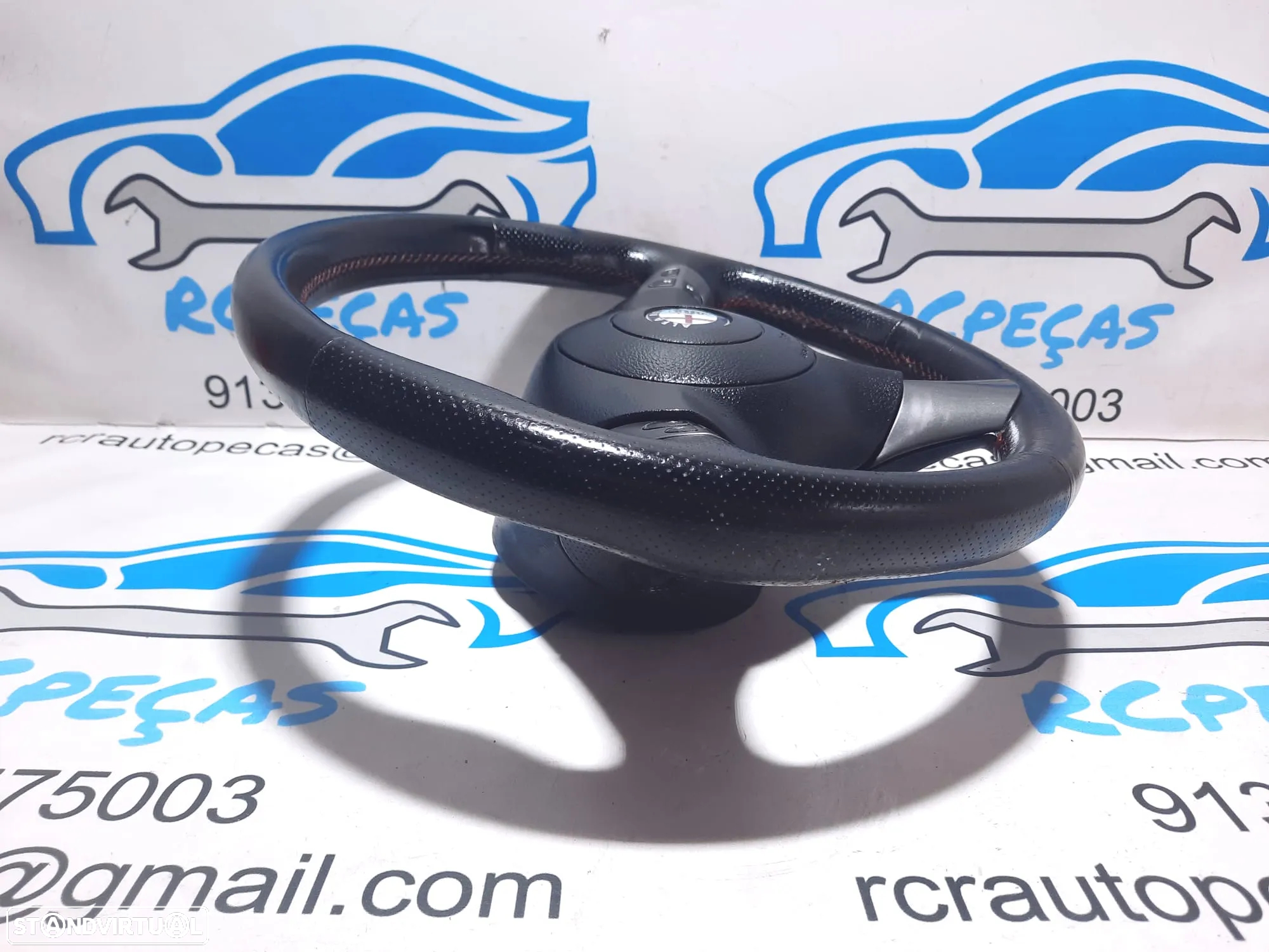 .VOLANTE GUIADOR COMPLETO ALFA ROMEO GT 937 T097A000623 ALFA 147 156 PELE PERFURADA AIRBAG COMANDOS MULTIFUNÇÕES CONTROLO - 5