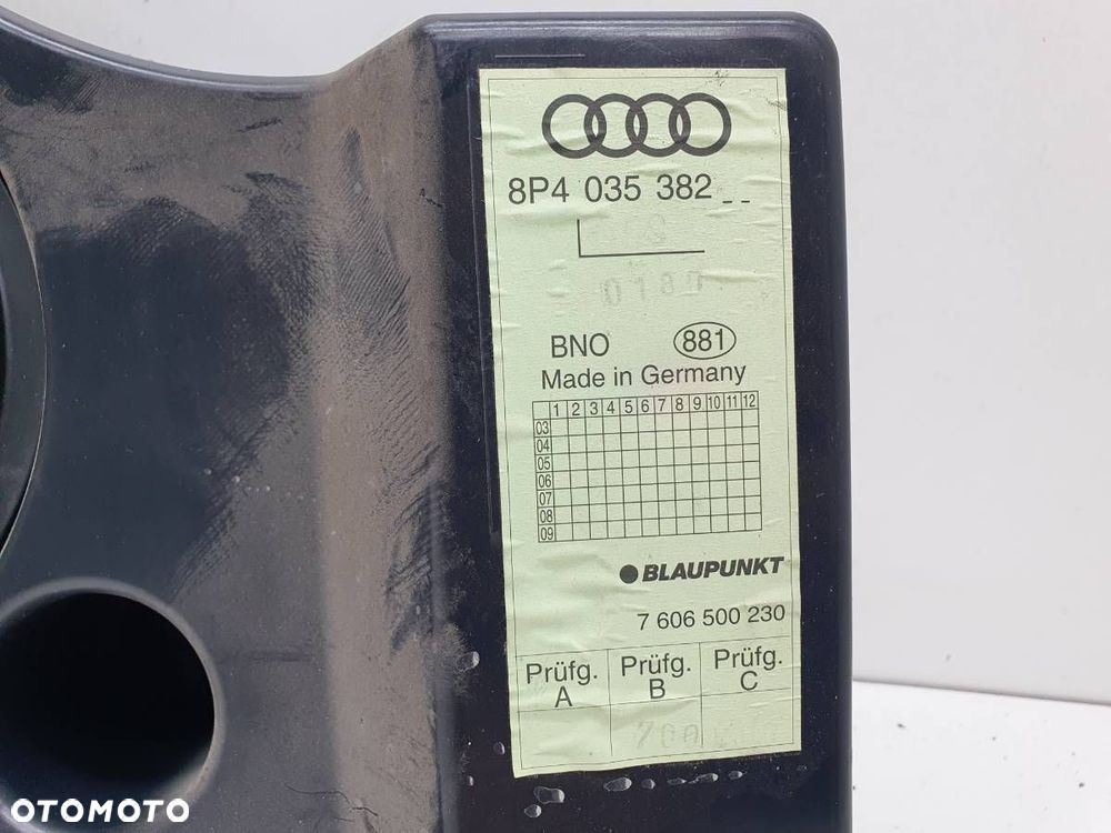 SUBWOOFER GŁOŚNIK BASOWY AUDI A3 8P 8P4035382 ORYGINAŁ - 2