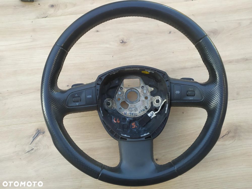 AUDI A6 C6 A8 D3 LIFT Q7 KIEROWNICA TRÓJRAMIENNA CZARNA SOUL ŁOPATKI - 2