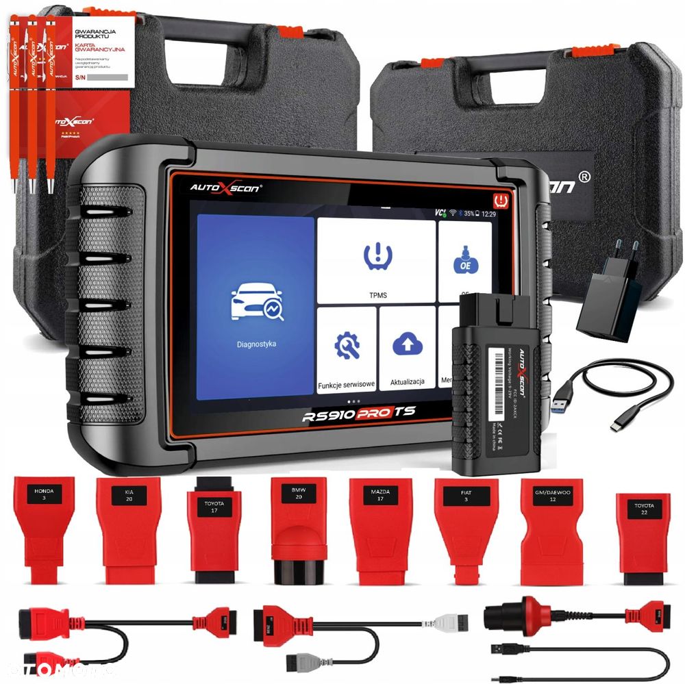 SKANER DIAGNOSTYCZNY AUTOXSCAN RS910 PRO TS KIT Adaptery OBD2 - 1