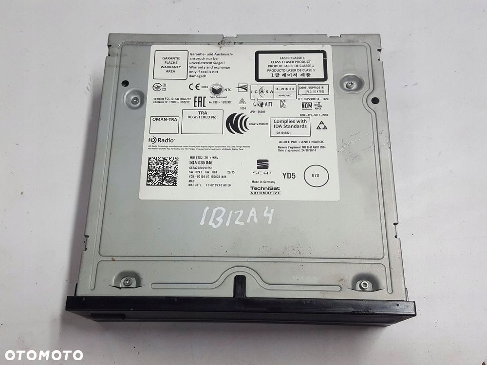 SEAT IBIZA 4 IV LIFT 12-17r CZYTNIK NAWIGACJI KART SD 5QA035846 - 2