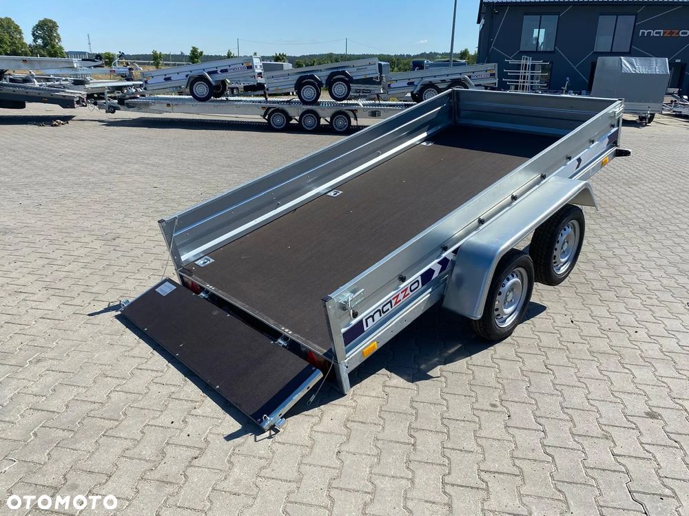 Niewiadów DOSTAWA! Przyczepa wym. 304x150x35, BD7530UT dwuosiowa UCHYLNA! Spawana rama! Wzmocniona tylna burta, sprężyny gazowe! MOCNA - 10