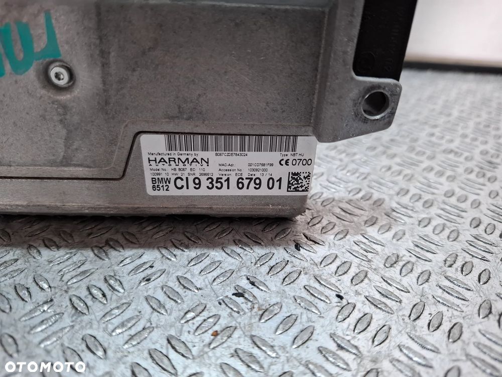 Radio czytnik navigacji BMW 5 F10 - F11 Rok 2014 nr 9351679 - 2