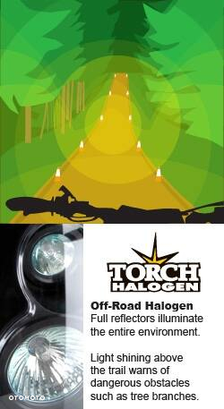 TRAILTECH LAMPA X2 HALOGEN 36T 70 WATT CZERWONA - 2
